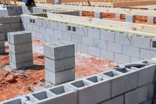 Cement Block Installation in Madison